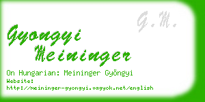 gyongyi meininger business card
